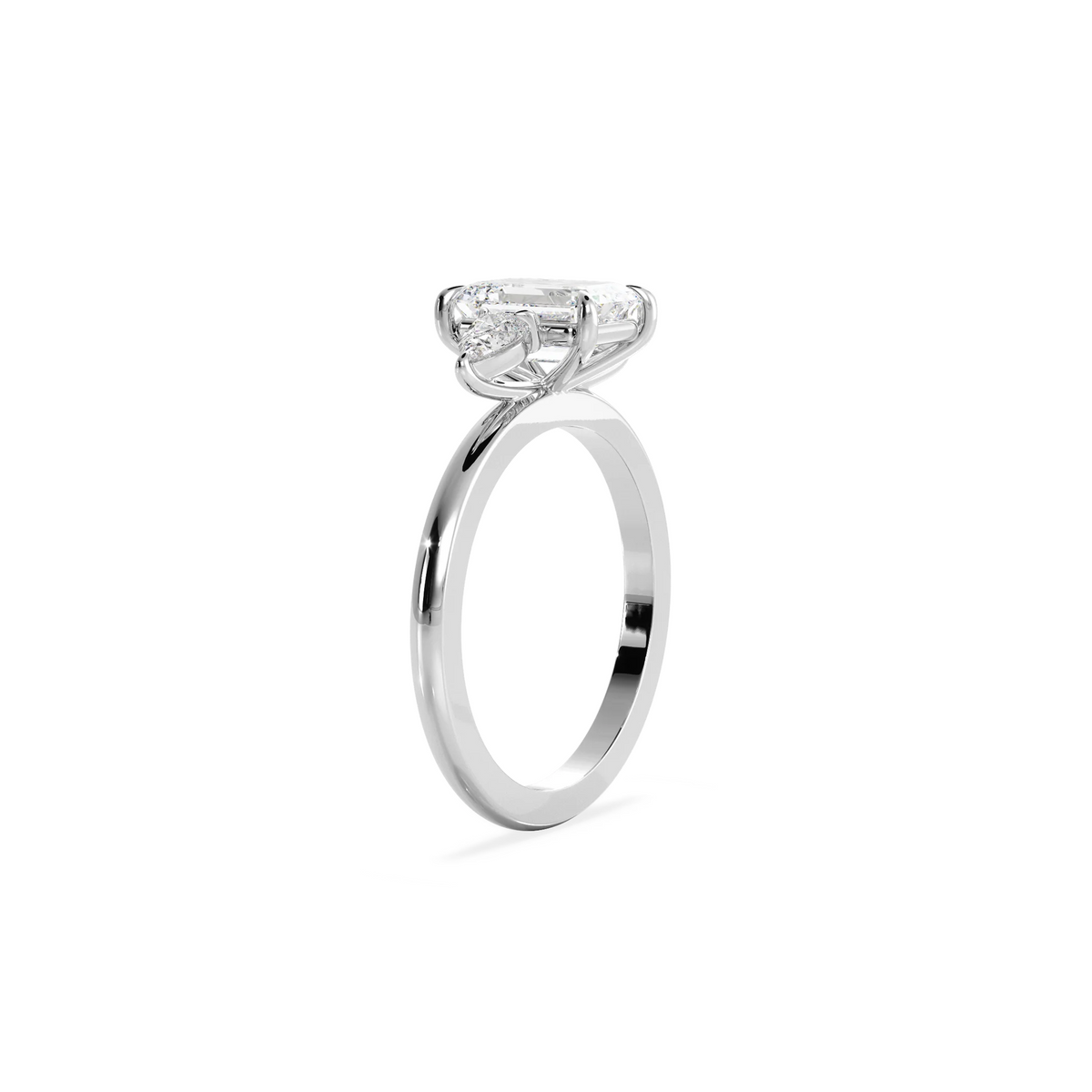 Trinity Emerald white gold