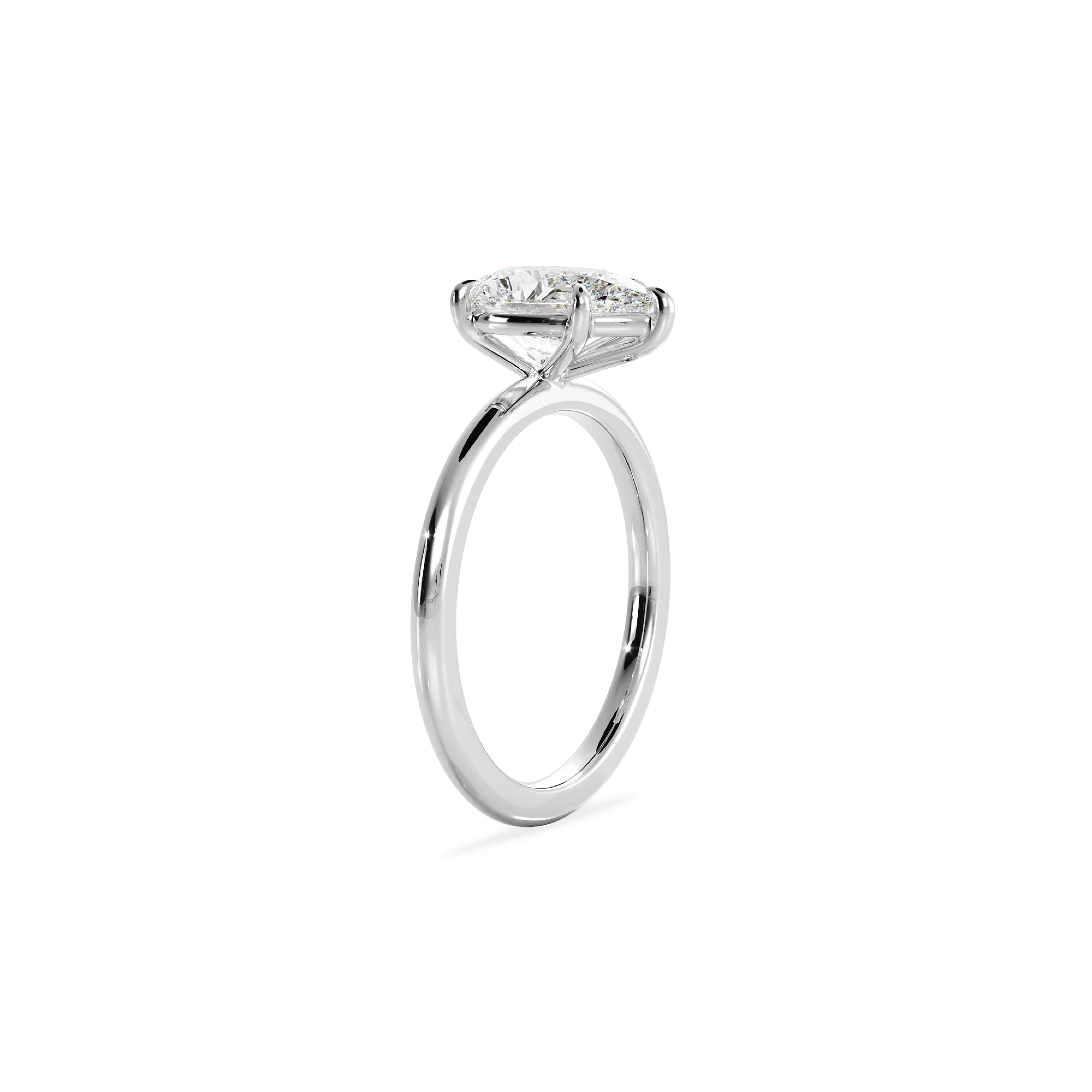 Pear solitaire white gold