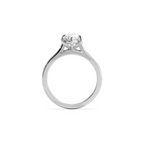 Marquise solitaire with elevated shoulders white gold