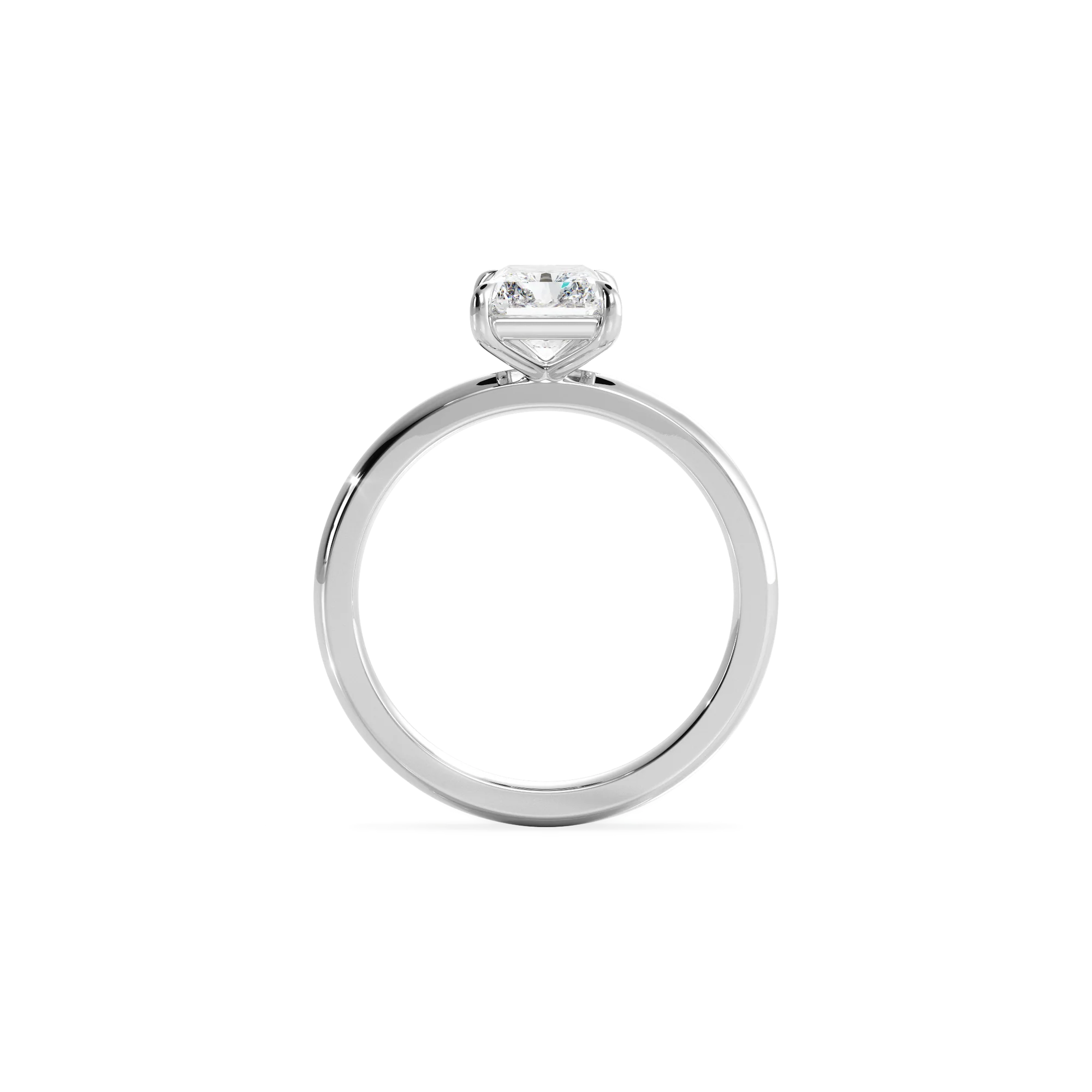 Radiant solitaire White Gold
