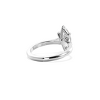 Marquise solitaire with elevated shoulders white gold