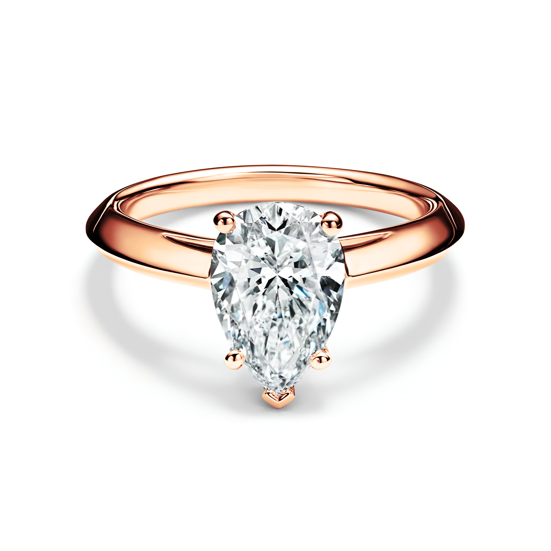 Anillo de compromiso Eternity Oro Rosa 14K.