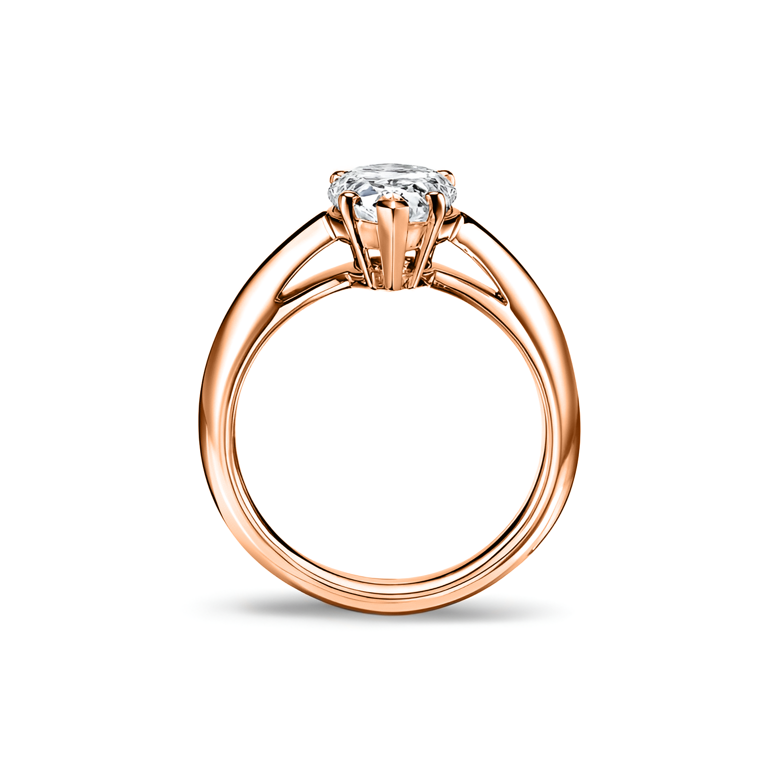 Anillo de compromiso Eternity Oro Rosa 14K.
