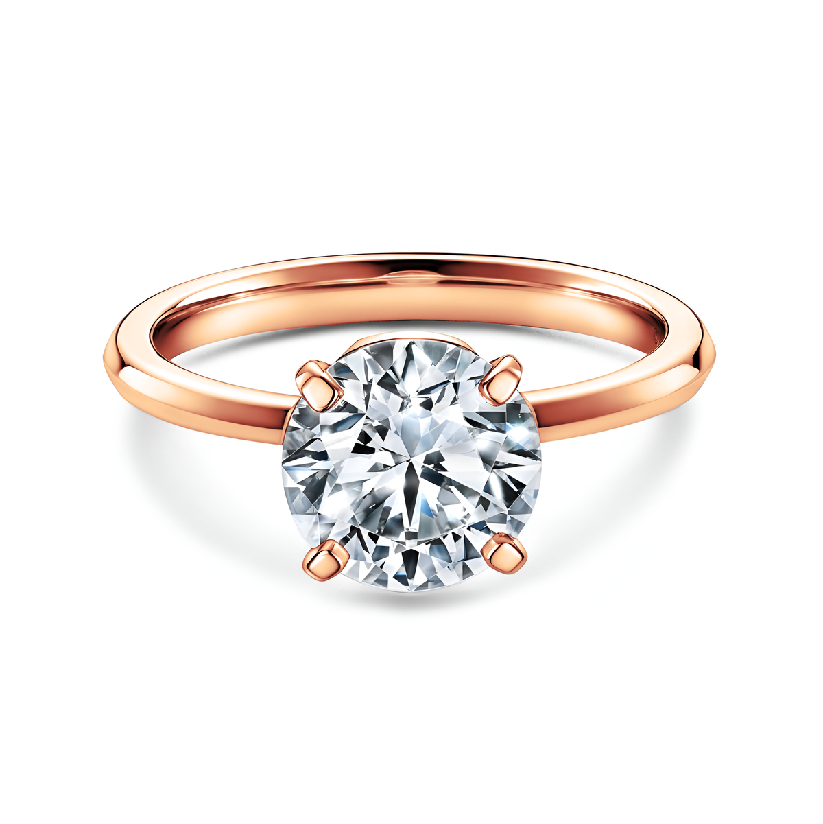 Anillo de compromiso Brillante Oro rosado