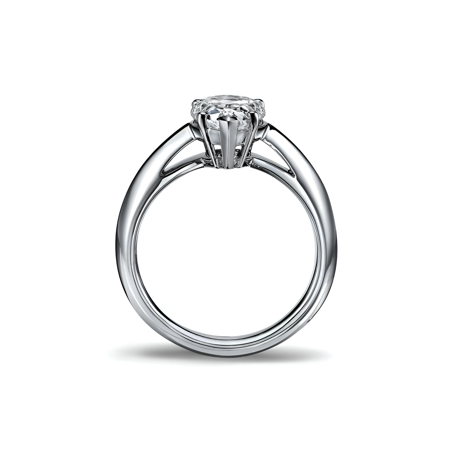 Anillo de compromiso Eternity Oro Blanco 14K.